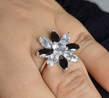 Pure silver ring for women